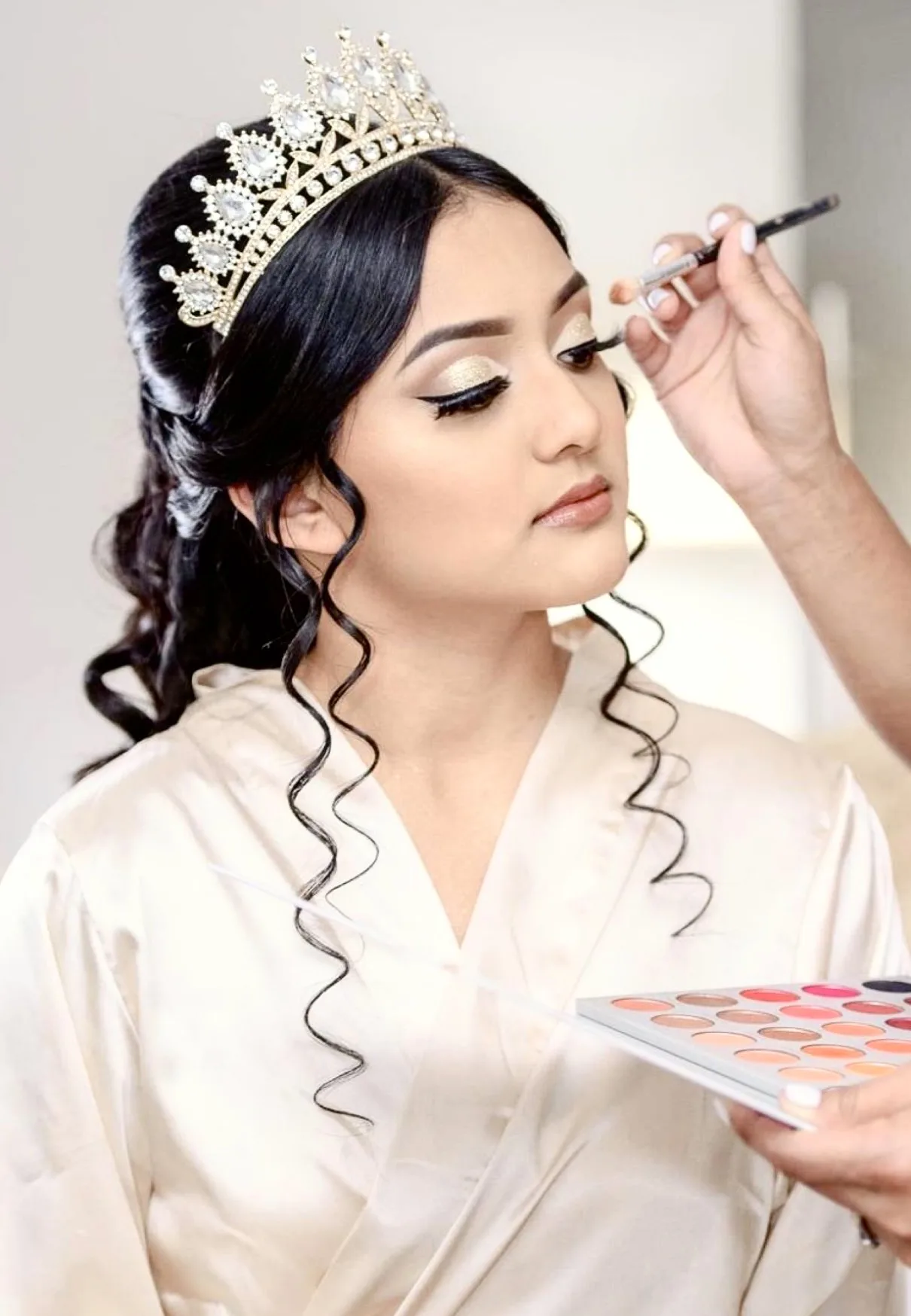 Quinceañera celebrant in princess-style soft glam makeup by Styled By Jaide, Delaware