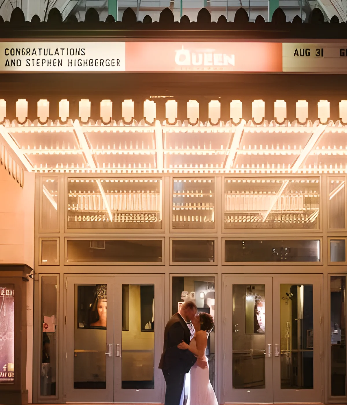 The Queen Wilmington restored theater facade on Market Street